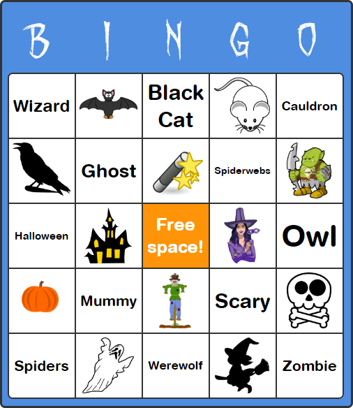 Halloween bingo clearance